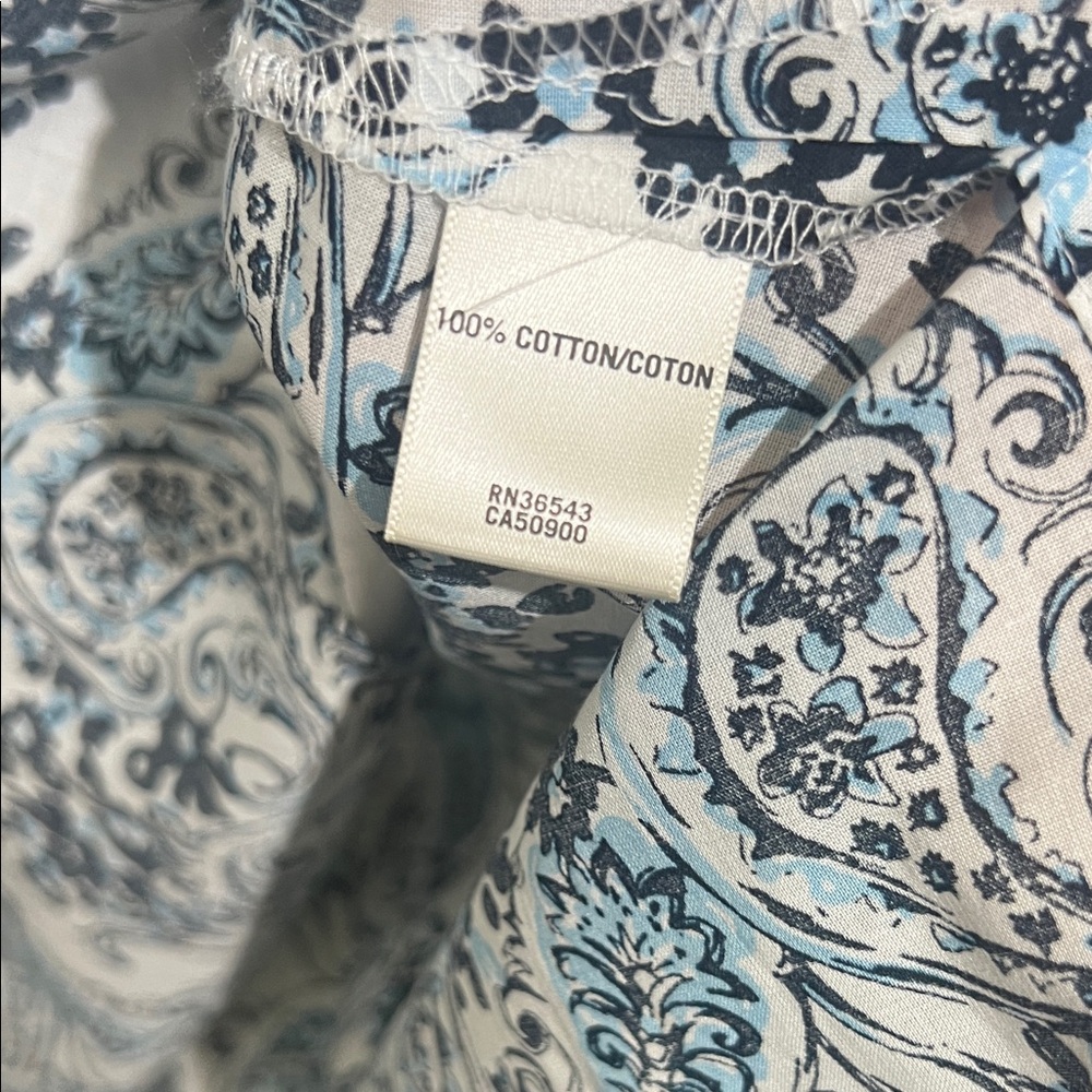 Van Heusen RT: $56 White Floral Print Men's White Shirt size XXL 100% Cotton - Picture 8 of 9